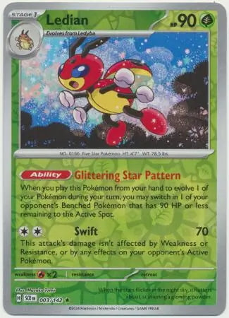Stellar Crown Ledian #3/142 reverse holo