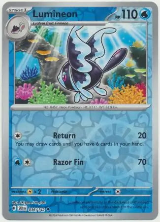 Stellar Crown Lumineon #36/142 reverse holo