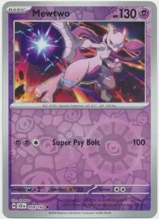 Stellar Crown Mewtwo #59/142 reverse holo