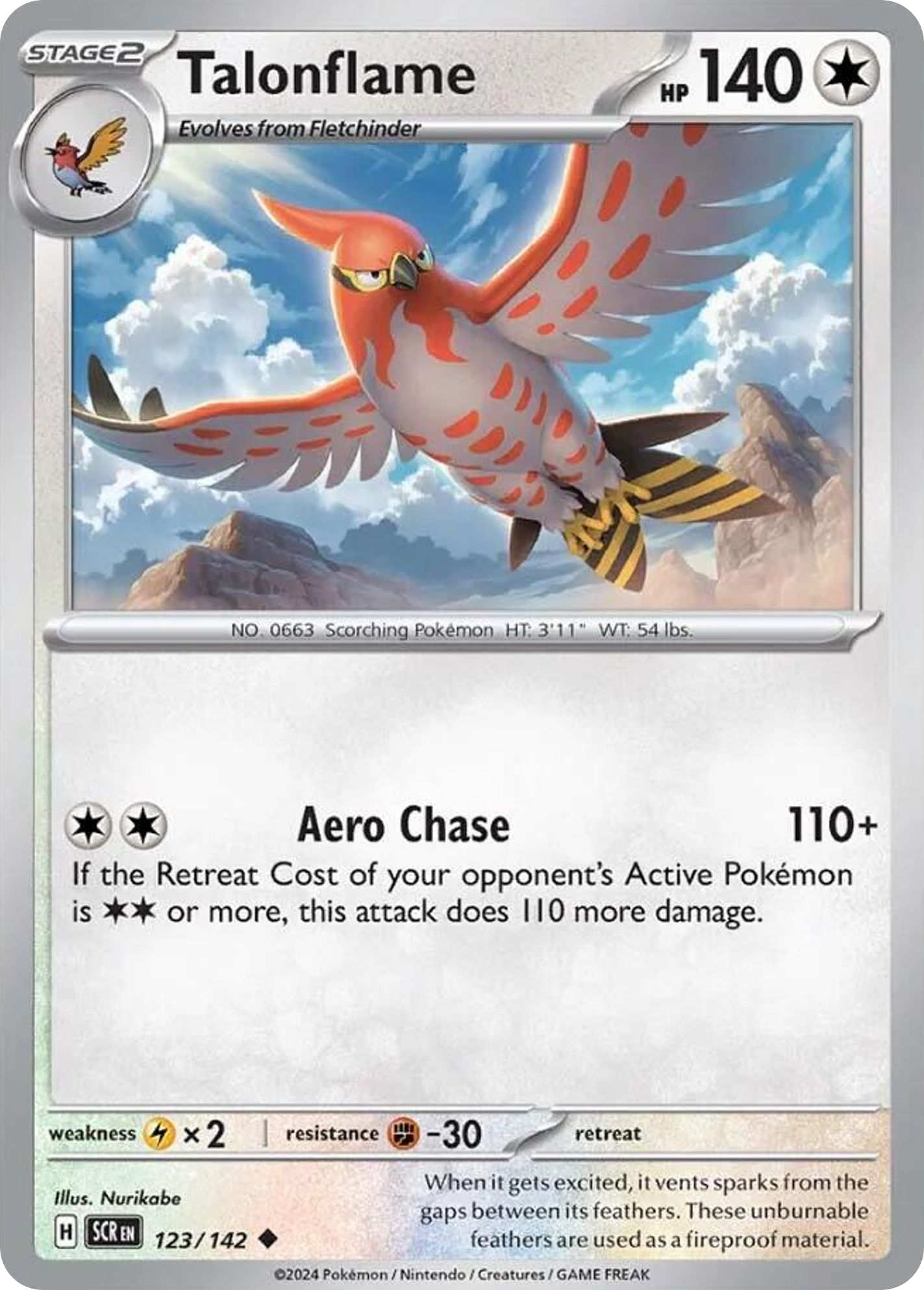 Stellar Crown Talonflame #123/142