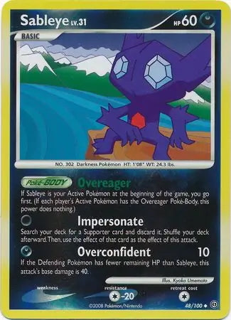 Stormfront Sableye #48/100 reverse holo