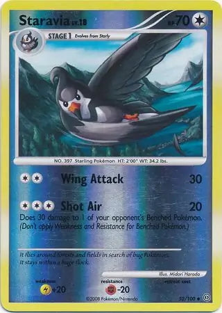 Stormfront Staravia #52/100 reverse holo