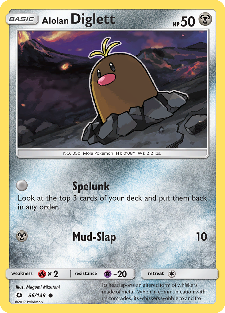 Sun & Moon Alolan Diglett #86/149