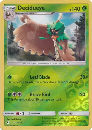 Sun & Moon Decidueye #11/149 reverse holo