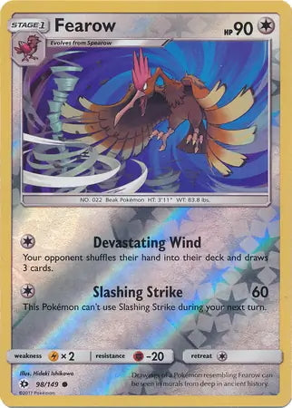 Sun & Moon Fearow #98/149 reverse holo
