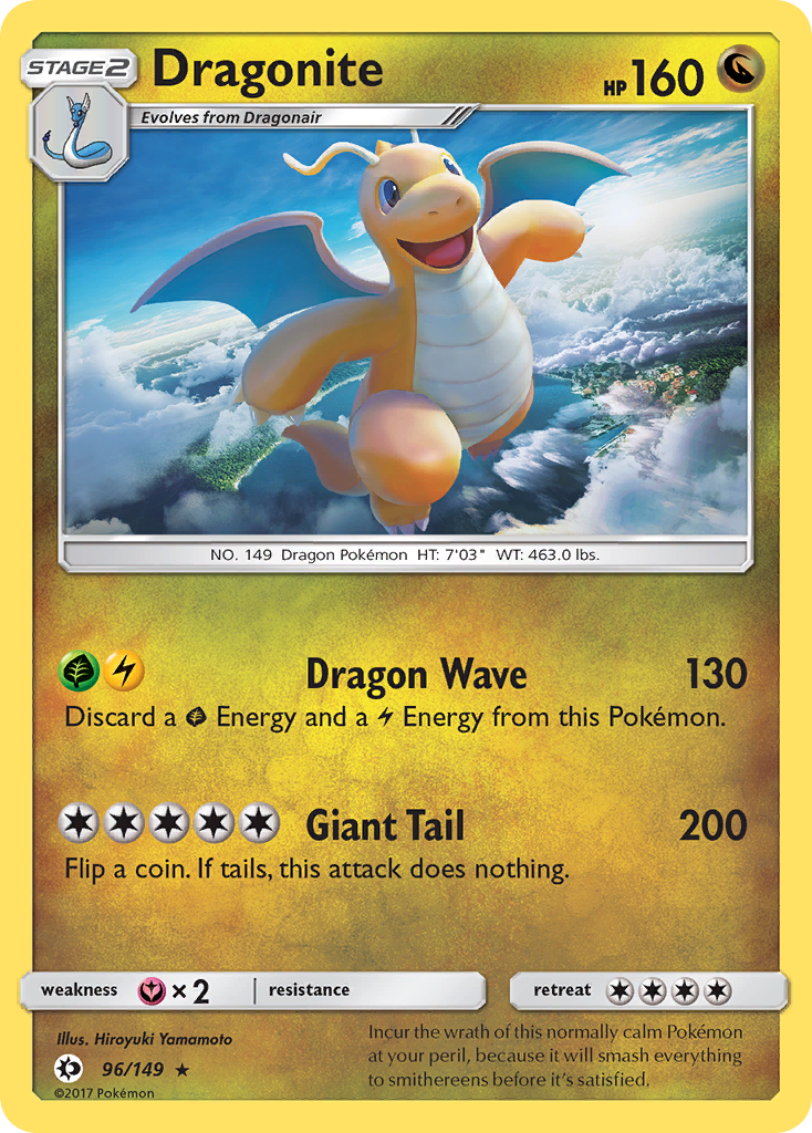 Sun & Moon Holo Dragonite #96/149