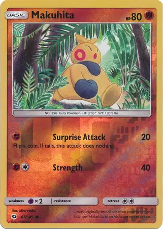 Sun & Moon Makuhita #67/149 reverse holo