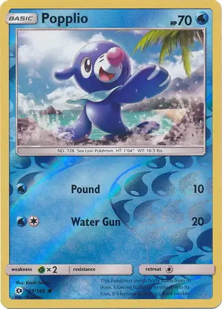Sun & Moon Popplio #39/149 reverse holo