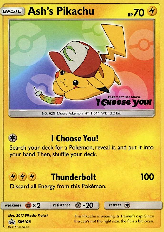 Sun & Moon Promo Ash's Pikachu #108