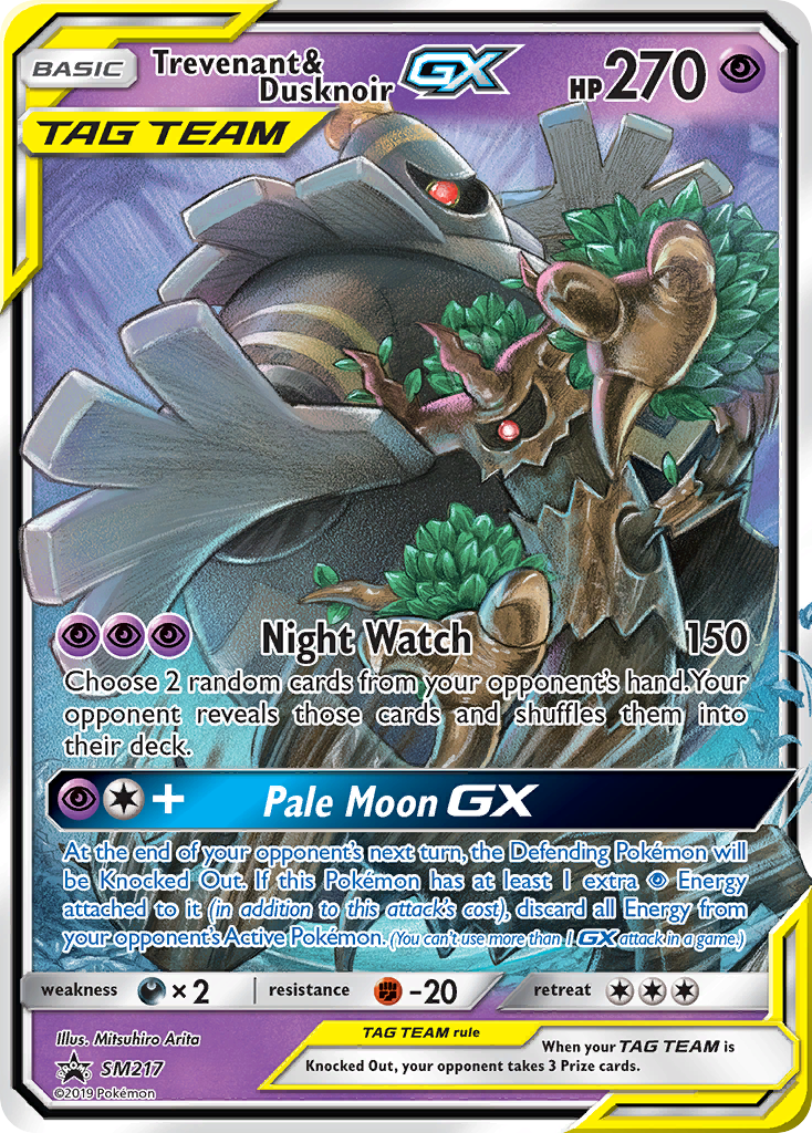 Sun & Moon Promo Trevenant & Dusknoir GX #217
