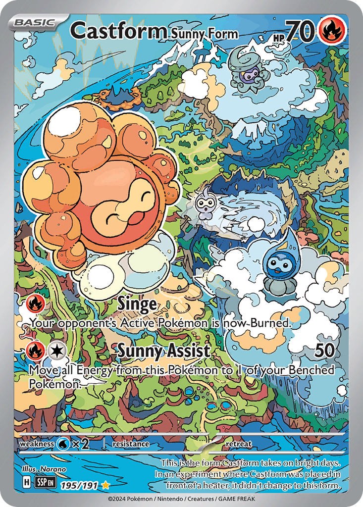 Surging Sparks Castform Sunny Form #195/191