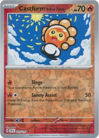 Surging Sparks Castform Sunny Form #20/191 reverse holo