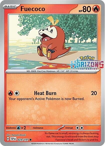 Surging Sparks Fuecoco #29 Pokémon Horizons Promo