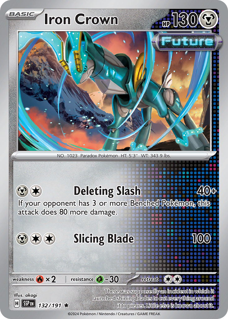 Surging Sparks Holo Iron Crown #132/191