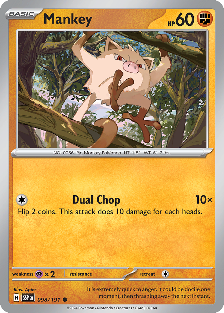 Surging Sparks Mankey #98/191