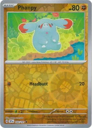 Surging Sparks Phanpy #102/191 reverse holo