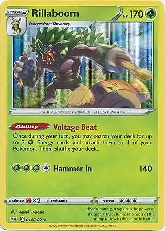 Sword & Shield Holo Rillaboom #14/202