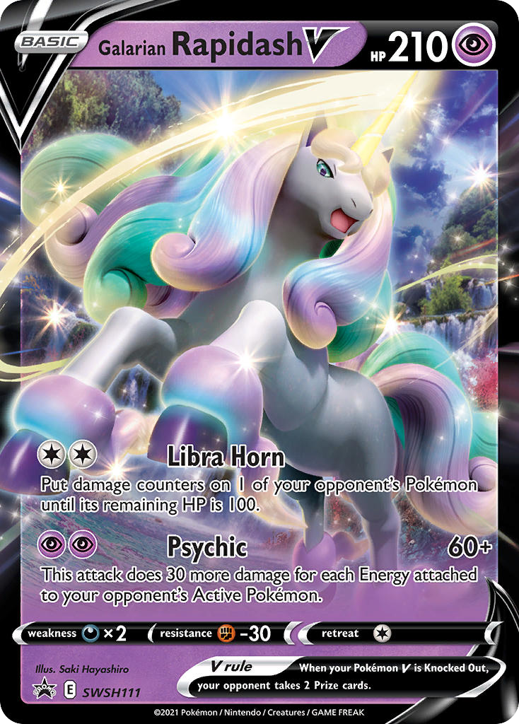 Sword & Shield Promo's Galarian Rapidash V #111