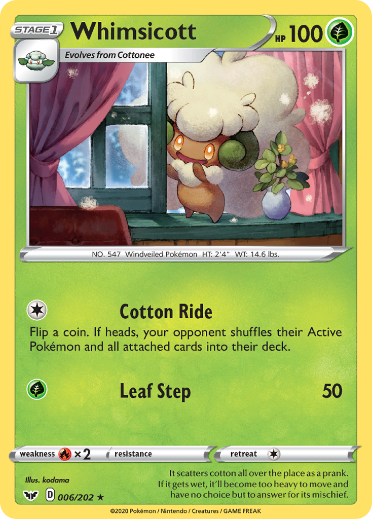 Sword & Shield Whimsicott #6/202