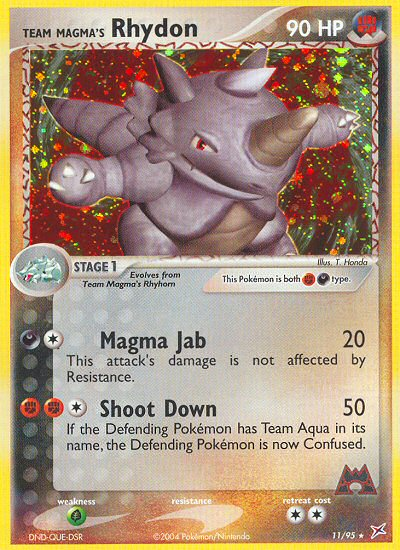 Team Magma v Aqua Holo Team Magma's Rhydon #11/95