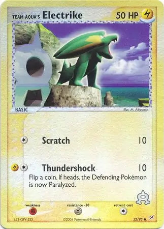 Team Magma v Aqua Team Aqua's Electrike #52/95 reverse holo