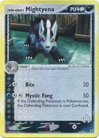 Team Magma v Aqua Team Aqua's Mightyena #15/95 reverse holo