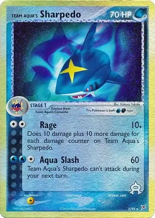 Team Magma v Aqua Team Aqua's Sharpedo #5/95 reverse holo