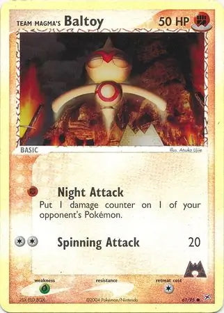Team Magma v Aqua Team Magma's Baltoy #61/95 reverse holo