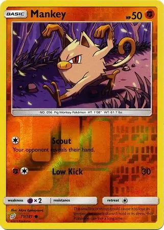 Team Up Mankey #71/181 reverse holo