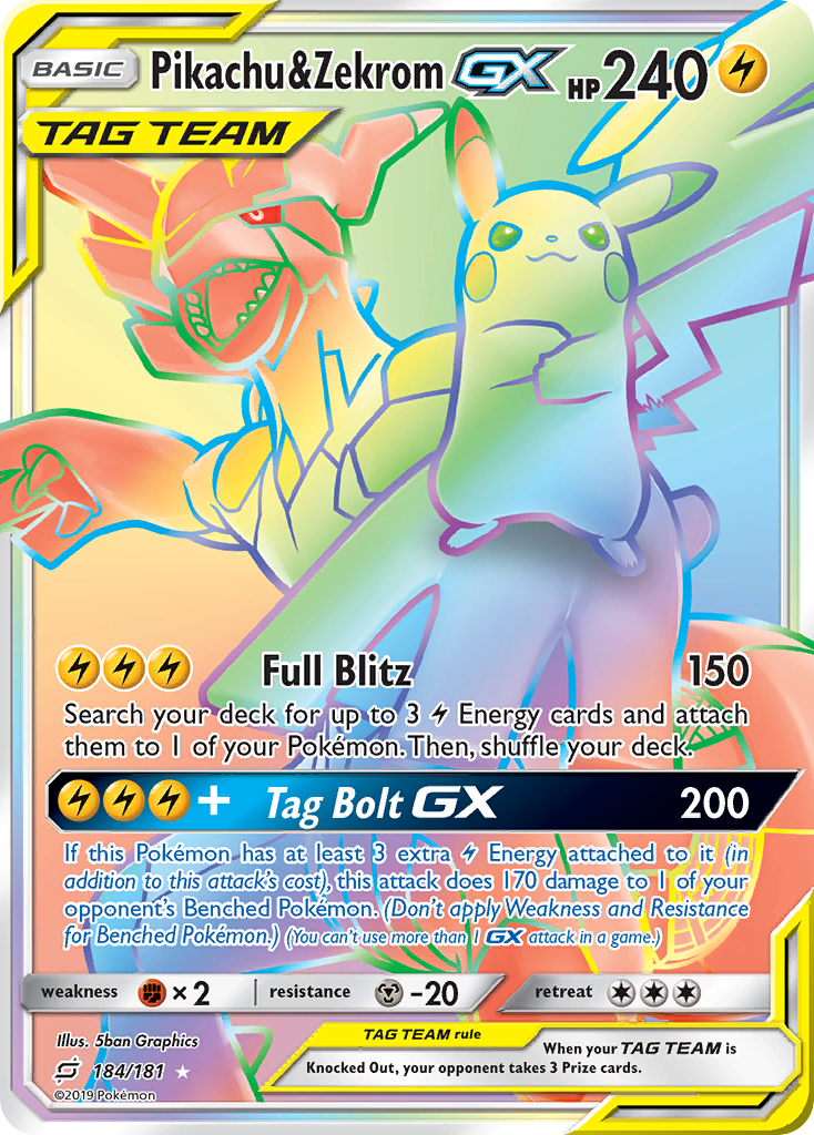 Team Up Pikachu & Zekrom GX #184/181