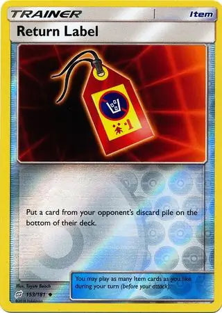 Team Up Return Label #153/181 reverse holo