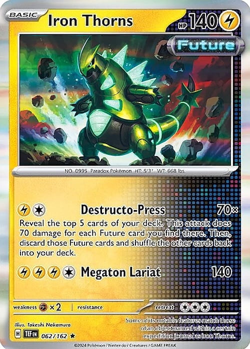 Temporal Forces Holo Iron Thorns #62/162