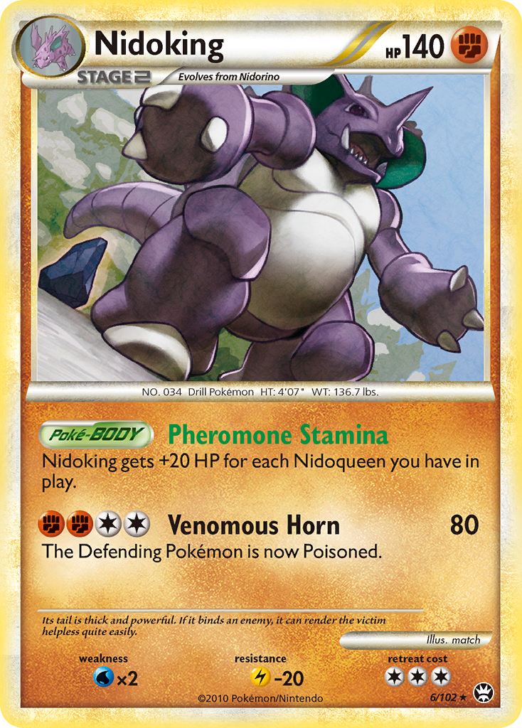 Triumphant Non - Holo Nidoking #6/102