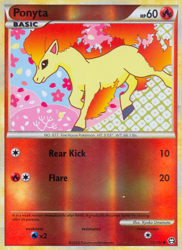 Triumphant Ponyta #72/102 reverse holo