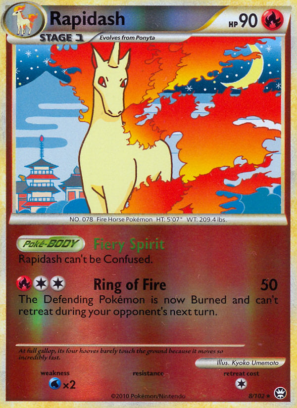 Triumphant Rapidash #8/102 reverse holo