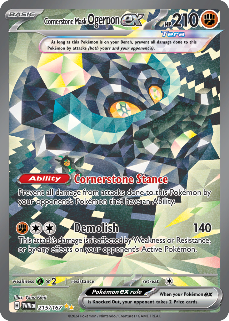 Twilight Masquerade Cornerstone Mask Ogerpon ex #215/167