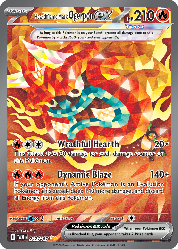 Twilight Masquerade Heartflame Mask Ogerpon ex #212/167