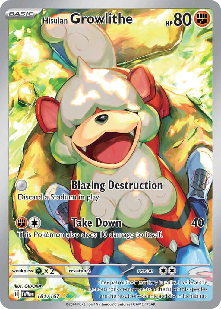 Twilight Masquerade Hisuian Growlithe #181/167