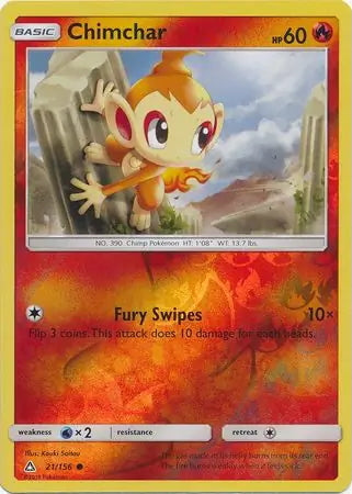 Ultra Prism Chimchar #21/156 reverse holo