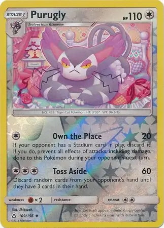 Ultra Prism Purugly #109/156 reverse holo
