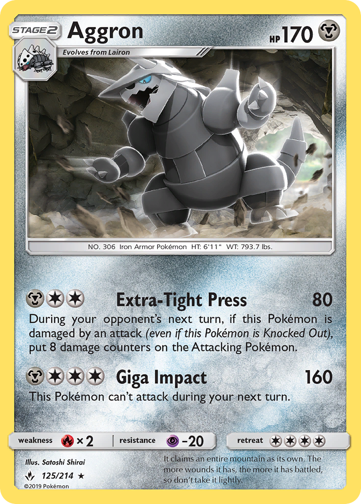 Unbroken Bonds Aggron #125/214