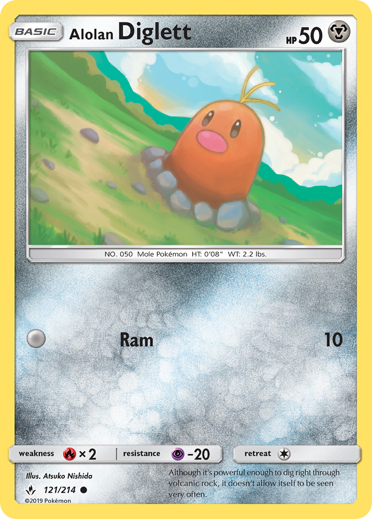 Unbroken Bonds Alolan Diglett #121/214