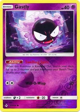 Unbroken Bonds Gastly #67/214 reverse holo