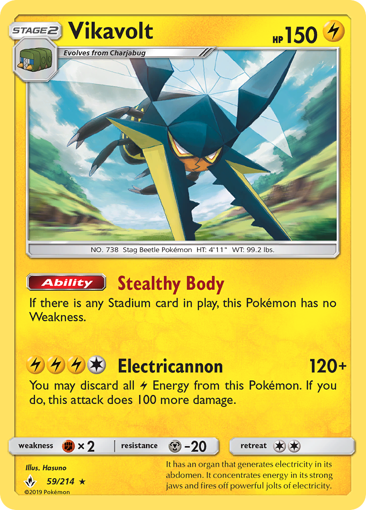 Unbroken Bonds Holo Vikavolt #59/214