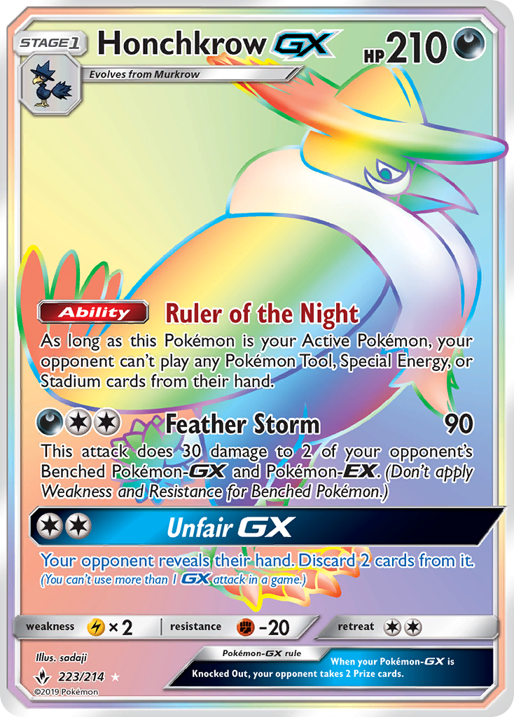 Unbroken Bonds Honchkrow GX #223/214