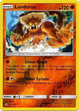 Unbroken Bonds Landorus #103/214 reverse holo
