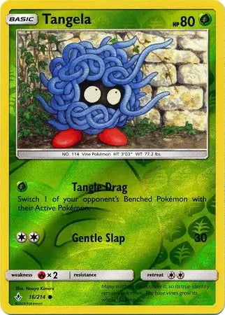Unbroken Bonds Tangela #16/214 reverse holo