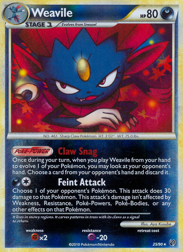 Undaunted Weavile #25/90 reverse holo