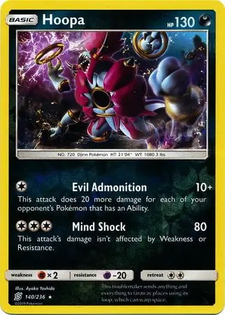 Unified Minds Hoopa #140/236 reverse holo