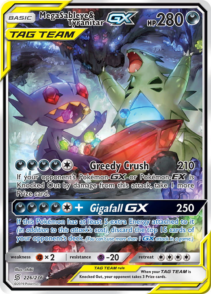 Unified Minds Mega Sableye & Tyranitar GX #226/236